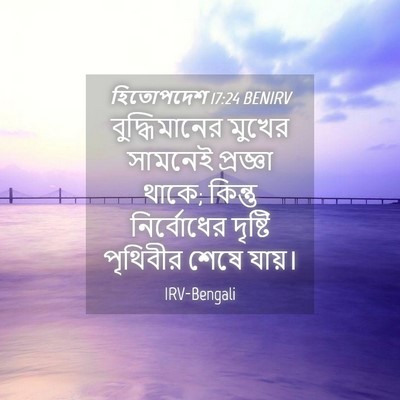 Picture 04 - হিতোপদেশ 17:24 BENIRV - বুদ্ধিমানের মুখের - Bible Verse Picture