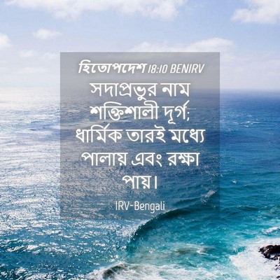 Picture 04 - হিতোপদেশ 18:10 BENIRV - সদাপ্রভুর নাম - Bible Verse Picture