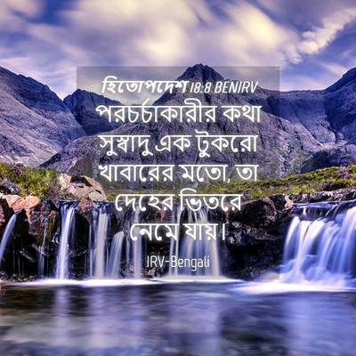 Picture 04 - হিতোপদেশ 18:8 BENIRV - পরচর্চাকারীর কথা - Bible Verse Picture