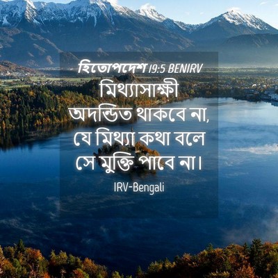 Picture 04 - হিতোপদেশ 19:5 BENIRV - মিথ্যাসাক্ষী - Bible Verse Picture