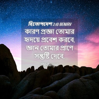 Picture 04 - হিতোপদেশ 2:10 BENIRV - কারণ প্রজ্ঞা - Bible Verse Picture