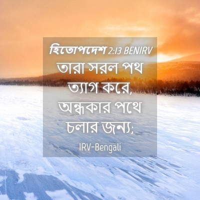 Picture 04 - হিতোপদেশ 2:13 BENIRV - তারা সরল পথ ত্যাগ - Bible Verse Picture