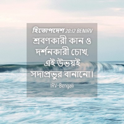 Picture 04 - হিতোপদেশ 20:12 BENIRV - শ্রবণকারী কান ও - Bible Verse Picture