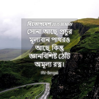 Picture 04 - হিতোপদেশ 20:15 BENIRV - সোনা আছে, প্রচুর - Bible Verse Picture