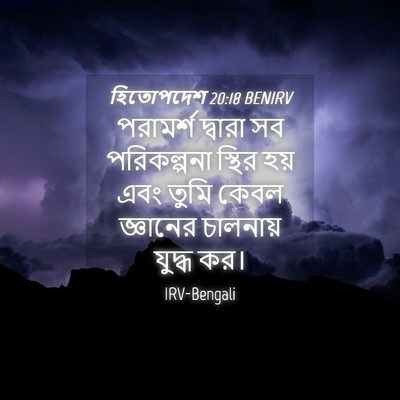 Picture 04 - হিতোপদেশ 20:18 BENIRV - পরামর্শ দ্বারা সব - Bible Verse Picture
