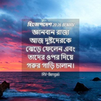 Picture 04 - হিতোপদেশ 20:26 BENIRV - জ্ঞানবান রাজা আজ - Bible Verse Picture