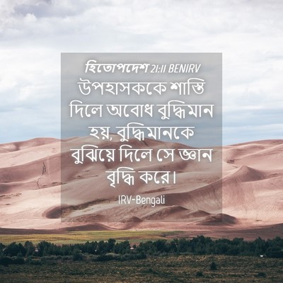 Picture 04 - হিতোপদেশ 21:11 BENIRV - উপহাসককে শাস্তি - Bible Verse Picture