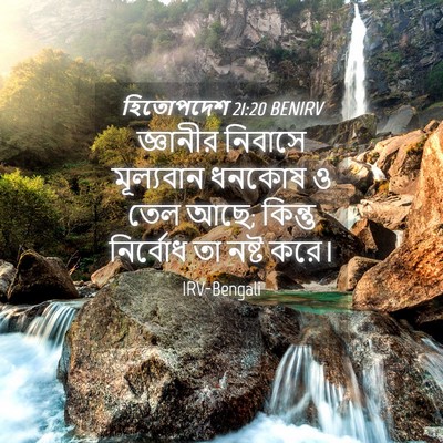 Picture 04 - হিতোপদেশ 21:20 BENIRV - জ্ঞানীর নিবাসে - Bible Verse Picture
