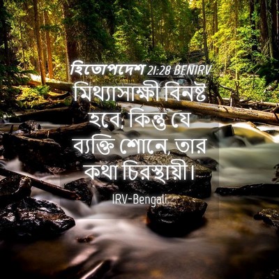 Picture 04 - হিতোপদেশ 21:28 BENIRV - মিথ্যাসাক্ষী - Bible Verse Picture
