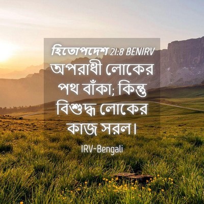 Picture 04 - হিতোপদেশ 21:8 BENIRV - অপরাধী লোকের পথ - Bible Verse Picture
