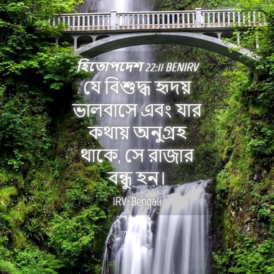 Picture 04 - হিতোপদেশ 22:11 BENIRV - যে বিশুদ্ধ হৃদয় - Bible Verse Picture