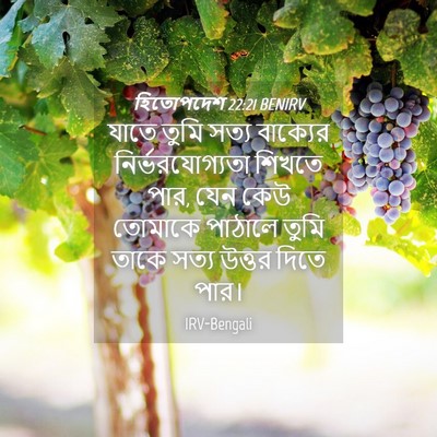 Picture 04 - হিতোপদেশ 22:21 BENIRV - যাতে তুমি সত্য - Bible Verse Picture