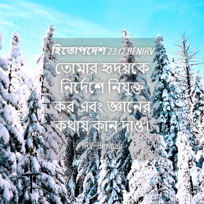Picture 04 - হিতোপদেশ 23:12 BENIRV - তোমার হৃদয়কে - Bible Verse Picture