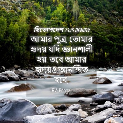 Picture 04 - হিতোপদেশ 23:15 BENIRV - আমার পুত্র, তোমার - Bible Verse Picture