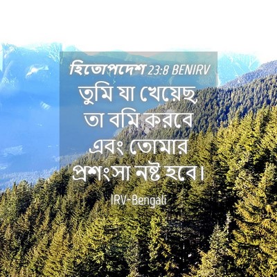 Picture 04 - হিতোপদেশ 23:8 BENIRV - তুমি যা খেয়েছ, তা - Bible Verse Picture