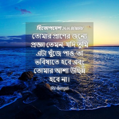 Picture 04 - হিতোপদেশ 24:14 BENIRV - তোমার প্রাণের - Bible Verse Picture