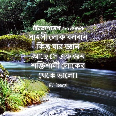 Picture 04 - হিতোপদেশ 24:5 BENIRV - সাহসী লোক বলবান - Bible Verse Picture