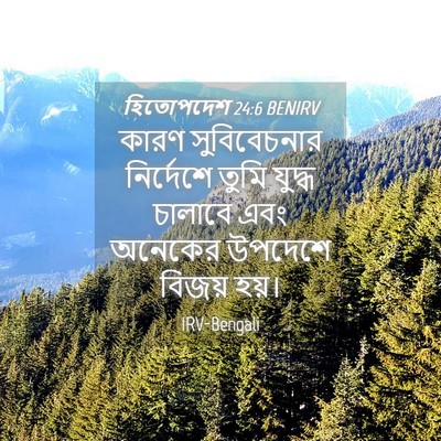 Picture 04 - হিতোপদেশ 24:6 BENIRV - কারণ সুবিবেচনার - Bible Verse Picture