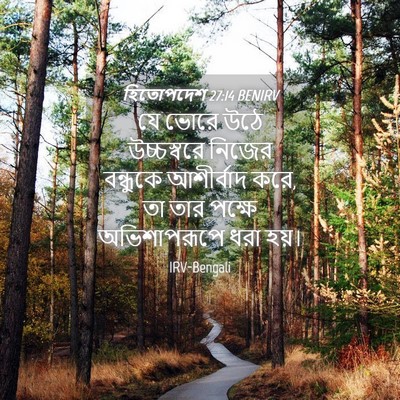 Picture 04 - হিতোপদেশ 27:14 BENIRV - যে ভোরে উঠে - Bible Verse Picture