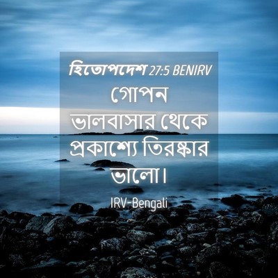 Picture 04 - হিতোপদেশ 27:5 BENIRV - গোপন ভালবাসার - Bible Verse Picture