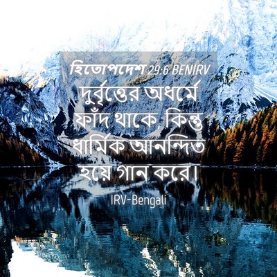 Picture 04 - হিতোপদেশ 29:6 BENIRV - দুর্বৃত্তের - Bible Verse Picture