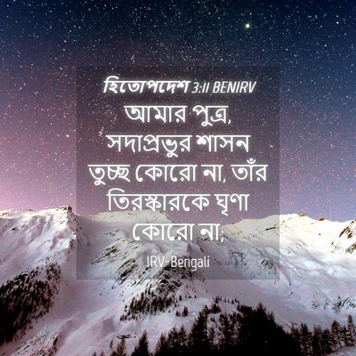 Picture 04 - হিতোপদেশ 3:11 BENIRV - আমার পুত্র, - Bible Verse Picture