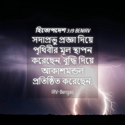 Picture 04 - হিতোপদেশ 3:19 BENIRV - সদাপ্রভু প্রজ্ঞা - Bible Verse Picture
