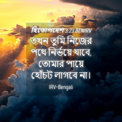 Picture 04 - হিতোপদেশ 3:23 BENIRV - তখন তুমি নিজের পথে - Bible Verse Picture