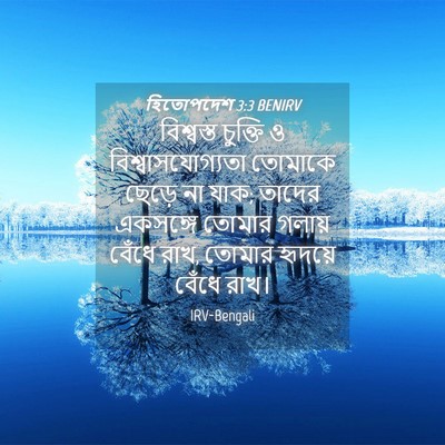 Picture 04 - হিতোপদেশ 3:3 BENIRV - বিশ্বস্ত চুক্তি ও - Bible Verse Picture