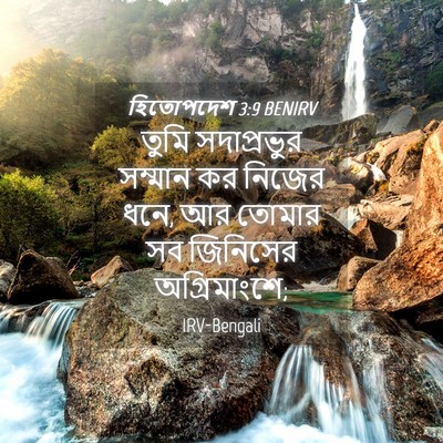 Picture 04 - হিতোপদেশ 3:9 BENIRV - তুমি সদাপ্রভুর - Bible Verse Picture