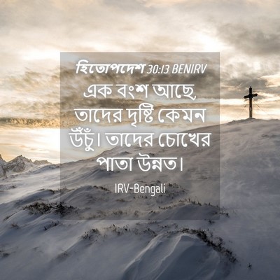 Picture 04 - হিতোপদেশ 30:13 BENIRV - এক বংশ আছে, তাদের - Bible Verse Picture