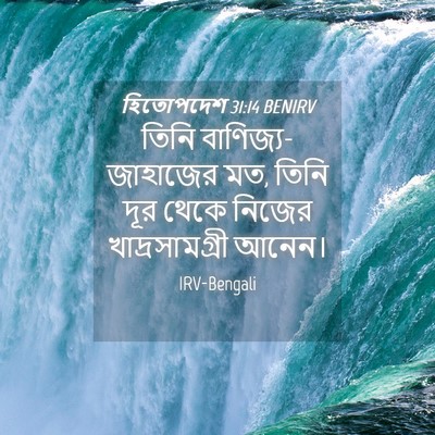 Picture 04 - হিতোপদেশ 31:14 BENIRV - তিনি - Bible Verse Picture