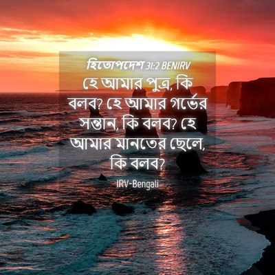 Picture 04 - হিতোপদেশ 31:2 BENIRV - হে আমার পুত্র, কি - Bible Verse Picture