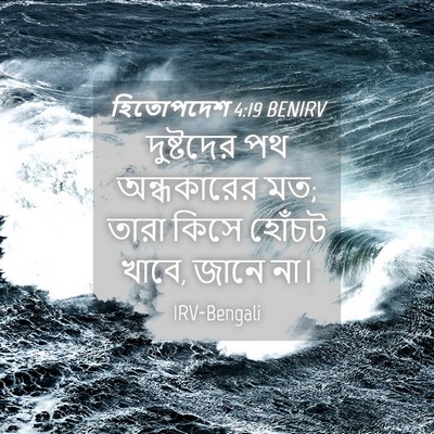 Picture 04 - হিতোপদেশ 4:19 BENIRV - দুষ্টদের পথ - Bible Verse Picture
