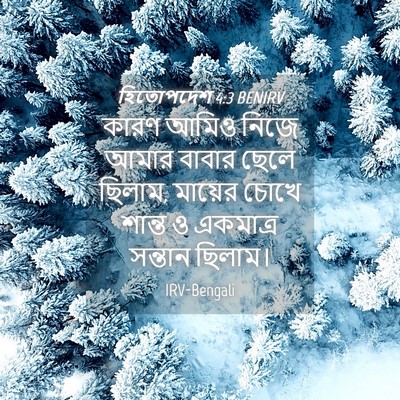 Picture 04 - হিতোপদেশ 4:3 BENIRV - কারণ আমিও নিজে - Bible Verse Picture