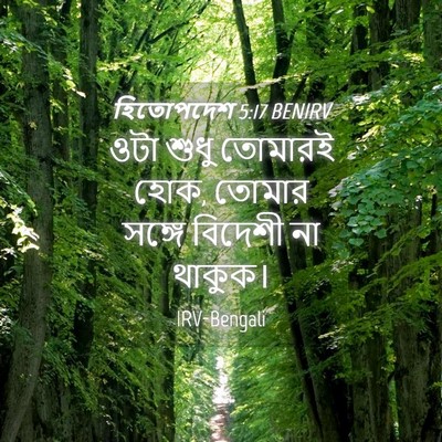 Picture 04 - হিতোপদেশ 5:17 BENIRV - ওটা শুধু তোমারই - Bible Verse Picture