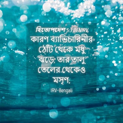 Picture 04 - হিতোপদেশ 5:3 BENIRV - কারণ - Bible Verse Picture