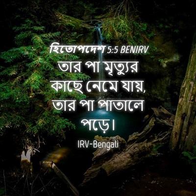 Picture 04 - হিতোপদেশ 5:5 BENIRV - তার পা মৃত্যুর - Bible Verse Picture