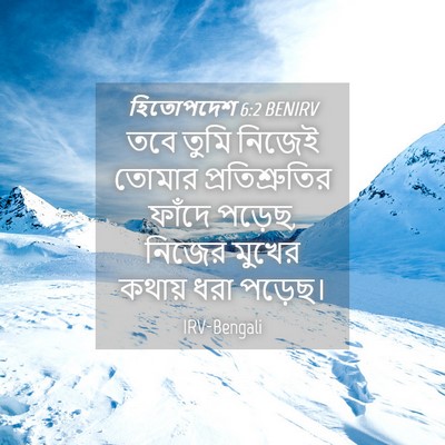 Picture 04 - হিতোপদেশ 6:2 BENIRV - তবে তুমি নিজেই - Bible Verse Picture