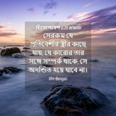 Picture 04 - হিতোপদেশ 6:29 BENIRV - সেরকম যে - Bible Verse Picture