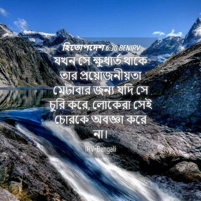Picture 04 - হিতোপদেশ 6:30 BENIRV - যখন সে ক্ষুধার্ত - Bible Verse Picture
