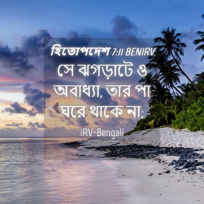 Picture 04 - হিতোপদেশ 7:11 BENIRV - সে ঝগড়াটে ও - Bible Verse Picture