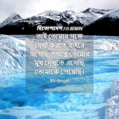 Picture 04 - হিতোপদেশ 7:15 BENIRV - তাই তোমার সঙ্গে - Bible Verse Picture