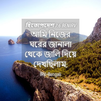 Picture 04 - হিতোপদেশ 7:6 BENIRV - আমি নিজের ঘরের - Bible Verse Picture