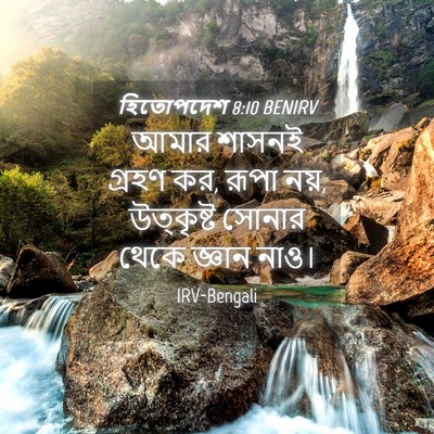 Picture 04 - হিতোপদেশ 8:10 BENIRV - আমার শাসনই গ্রহণ - Bible Verse Picture