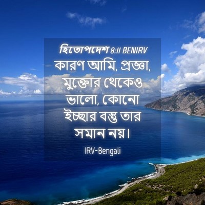 Picture 04 - হিতোপদেশ 8:11 BENIRV - কারণ আমি, প্রজ্ঞা, - Bible Verse Picture