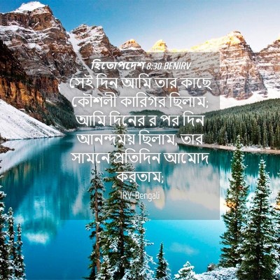 Picture 04 - হিতোপদেশ 8:30 BENIRV - সেই দিন আমি তার - Bible Verse Picture