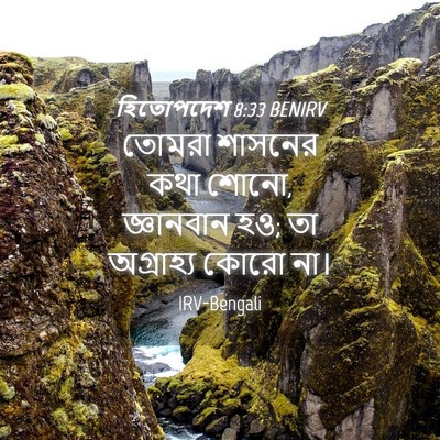 Picture 04 - হিতোপদেশ 8:33 BENIRV - তোমরা শাসনের কথা - Bible Verse Picture