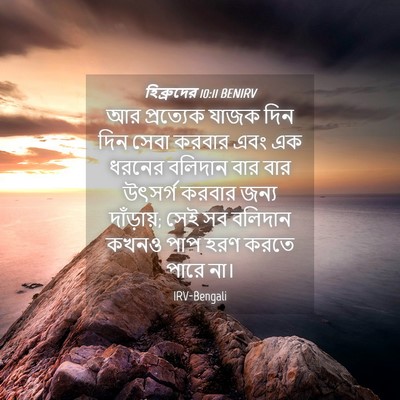 Picture 04 - হিব্রুদের 10:11 BENIRV - আর প্রত্যেক যাজক - Bible Verse Picture