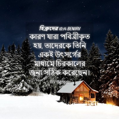 Picture 04 - হিব্রুদের 10:14 BENIRV - কারণ যারা - Bible Verse Picture